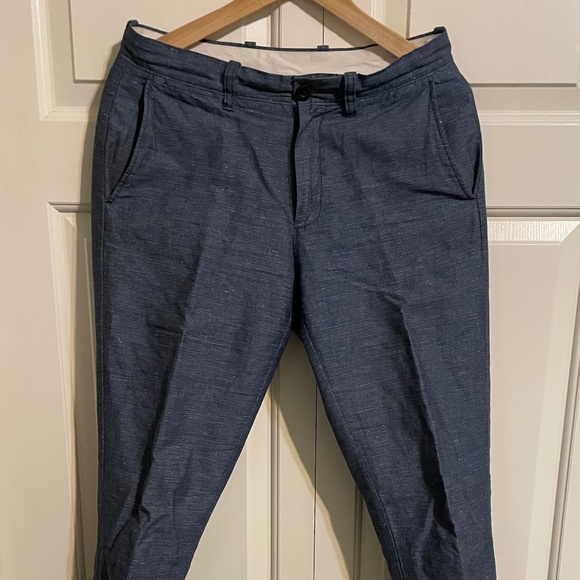 J Crew Irish Linen Blue Pants - 29 x 32 - Picture 2 of 6